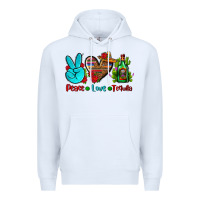 White peace love tequila Premium Hoodie - AdoDesignShop