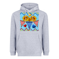 Heather Grey patriotic celebration Heavyweight Hoodie - BundleAndBundleShop