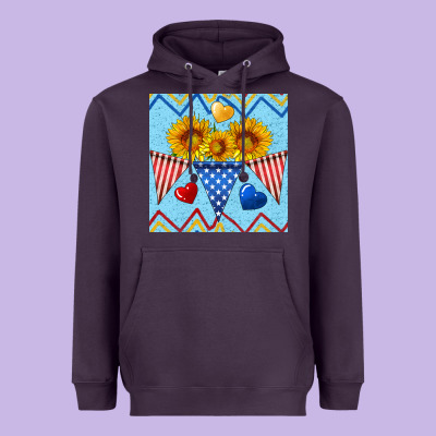 Patriotic Celebration Heavyweight Hoodie Designed By Bundleandbundleshop