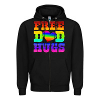 Black lgbtq free dad hugs Zipper Hoodie - HRA Design Shop