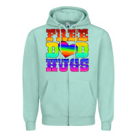 Seafoam lgbtq free dad hugs Zipper Hoodie - HRA Design Shop