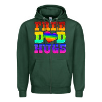 Sports Green lgbtq free dad hugs Zipper Hoodie - HRA Design Shop