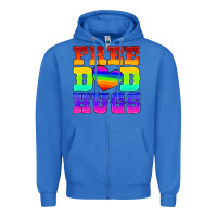 True Royal lgbtq free dad hugs Zipper Hoodie - HRA Design Shop