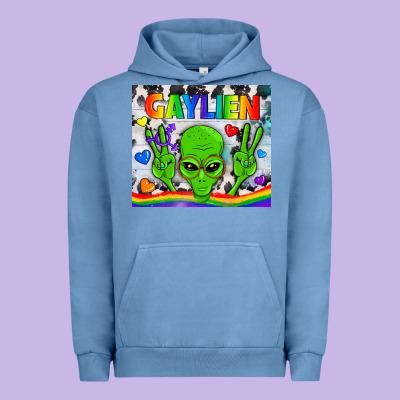 Lgbtq Gaylien Tumbler Urban Hoodie Designed By Bundleandbundleshop