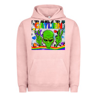 Pigment Salmon LGBTQ Gaylien Tumbler Urban Hoodie - BundleAndBundleShop