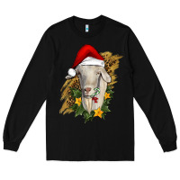 Black christmas goat Long Sleeve Tee - RanaPortraitStore