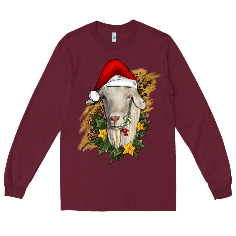 Christmas Goat Long Sleeve Tee by RanaPortraitStore | Teevron