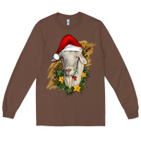 Chestnut christmas goat Long Sleeve Tee - RanaPortraitStore