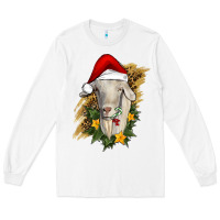 White christmas goat Long Sleeve Tee - RanaPortraitStore
