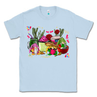 Dusty Blue mexican gnomes with coffee cups Classic Tee - CTS Tumbler Store