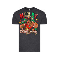 Vintage Black Merry Christmas black girl sneakers Vintage Tee - RanaPortraitStore