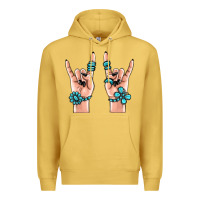 Antique Gold gemstone rock hand Premium Hoodie - MaliasSmallBusiness