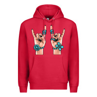 Cardinal gemstone rock hand Premium Hoodie - MaliasSmallBusiness