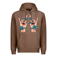 Chestnut gemstone rock hand Premium Hoodie - MaliasSmallBusiness