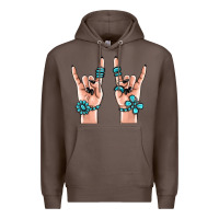 Coffee gemstone rock hand Premium Hoodie - MaliasSmallBusiness