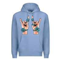 Colony Blue gemstone rock hand Premium Hoodie - MaliasSmallBusiness