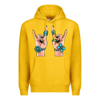 Lemon gemstone rock hand Premium Hoodie - MaliasSmallBusiness