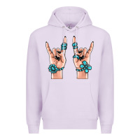Lilac gemstone rock hand Premium Hoodie - MaliasSmallBusiness
