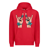 Red gemstone rock hand Premium Hoodie - MaliasSmallBusiness