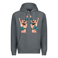Rock gemstone rock hand Premium Hoodie - MaliasSmallBusiness
