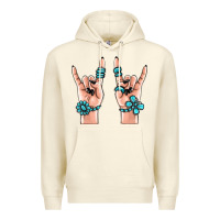 Sandshell gemstone rock hand Premium Hoodie - MaliasSmallBusiness