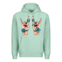 Seafoam gemstone rock hand Premium Hoodie - MaliasSmallBusiness