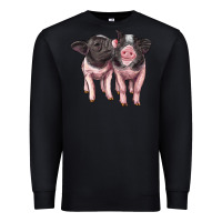 Black cute baby pigs Premium Sweatshirt - Artiststas