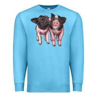 Ocean Blue cute baby pigs Premium Sweatshirt - Artiststas