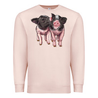 Pale Pink cute baby pigs Premium Sweatshirt - Artiststas