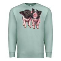 Seafoam cute baby pigs Premium Sweatshirt - Artiststas