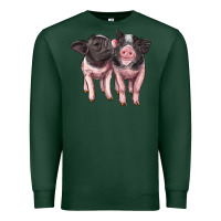 Sports Green cute baby pigs Premium Sweatshirt - Artiststas