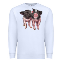 White cute baby pigs Premium Sweatshirt - Artiststas