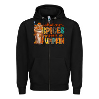 Black whatever spices your pumpkin Zipper Hoodie - RacoonDesign