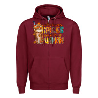 Burgundy whatever spices your pumpkin Zipper Hoodie - RacoonDesign