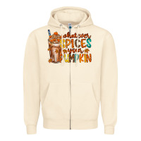 Sandshell whatever spices your pumpkin Zipper Hoodie - RacoonDesign
