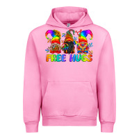Fuchsia Pink LGBTQ Free Hugs Gnomes Urban Hoodie - BundleAndBundleShop