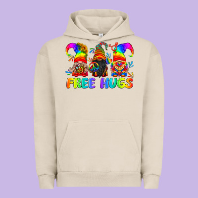 Lgbtq Free Hugs Gnomes Urban Hoodie Designed By Bundleandbundleshop