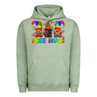 Pigment Oil Green LGBTQ Free Hugs Gnomes Urban Hoodie - BundleAndBundleShop