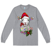Heather Grey christmas baby sheep Long Sleeve Tee - RanaPortraitStore