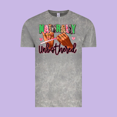 Vintage Tee Naturally unbothered afro nails