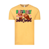 Vintage Mustard Naturally unbothered afro nails Vintage Tee - RanaPortraitStore