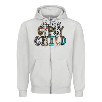 Dove Grey stay wild gypsy child Zipper Hoodie - CowhideDigitalArt