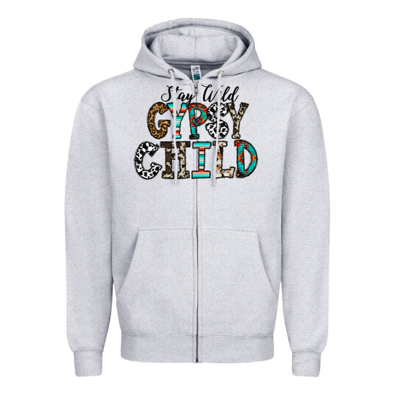 Stay Wild Gypsy Child Zipper Hoodie by CowhideDigitalArt | Teevron