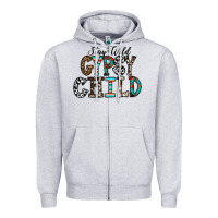 Heather Grey stay wild gypsy child Zipper Hoodie - CowhideDigitalArt