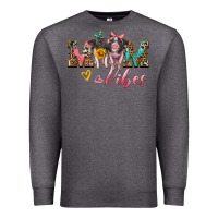 Charcoal Heather mom vibes baby pigs Premium Sweatshirt - Artiststas