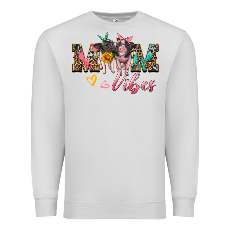 Mom Vibes Baby Pigs Premium Sweatshirt by Artiststas | Teevron