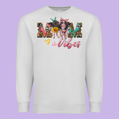 Mom Vibes Baby Pigs Premium Sweatshirt Designed By Artiststas