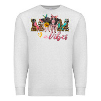Oatmeal Heather mom vibes baby pigs Premium Sweatshirt - Artiststas