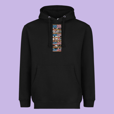 Usa Flag And Western Patterns  Penwraps Heavyweight Hoodie Designed By Artiststas