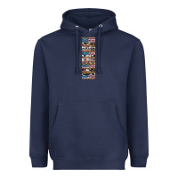 Navy usa flag and western patterns  penwraps Heavyweight Hoodie - Artiststas